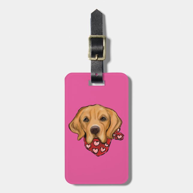 Golden Retriever Luggage Tag (Front Vertical)