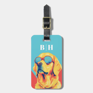 Golden Retriever Luggage Tag