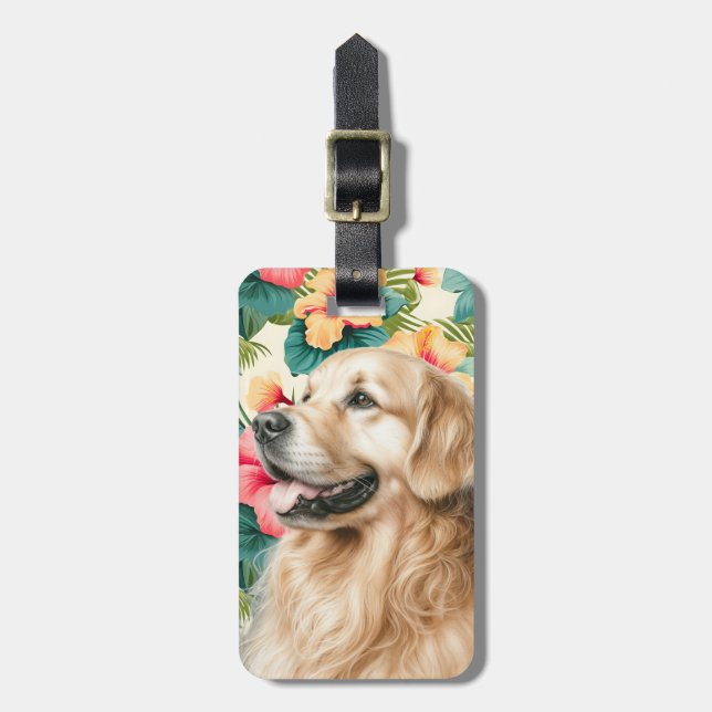 Golden Retriever Luggage Tag (Front Vertical)