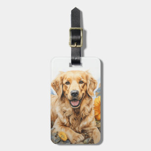 Golden Retriever Luggage Tag