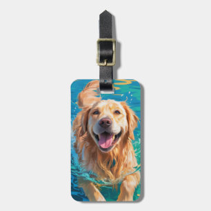 Golden Retriever Luggage Tag
