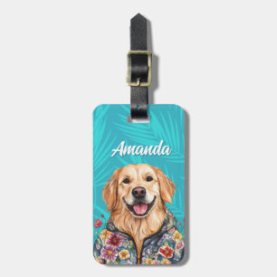 Golden Retriever Luggage Tag