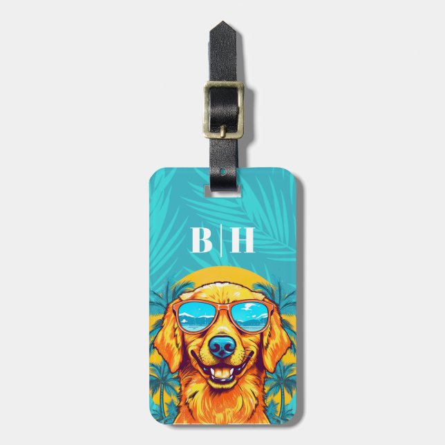 Golden Retriever Luggage Tag (Front Vertical)