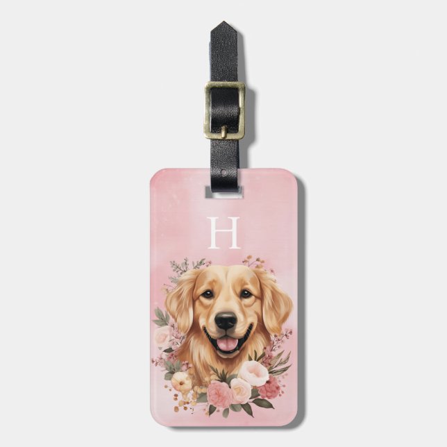 Golden Retriever Luggage Tag (Front Vertical)
