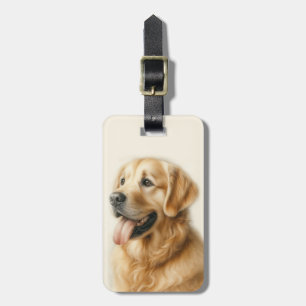 Golden Retriever Luggage Tag