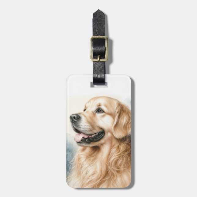 Golden Retriever Luggage Tag (Front Vertical)