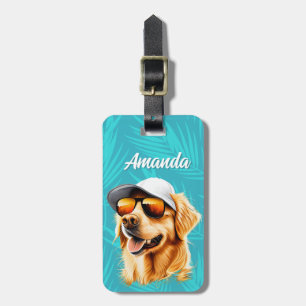 Golden Retriever Luggage Tag