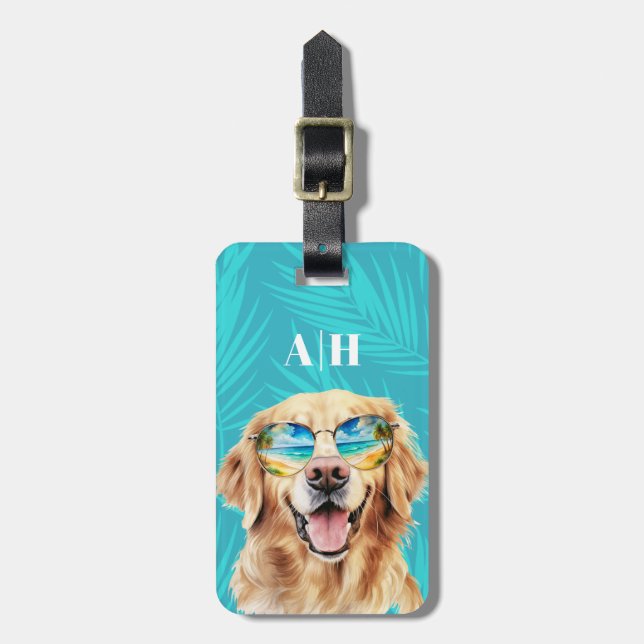 Golden Retriever Luggage Tag (Front Vertical)