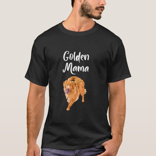 Golden Retriever Mama Dog Mum Cute Womens Gift T-Shirt (Front)