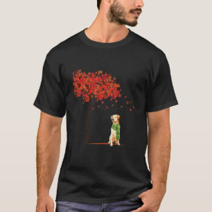 Golden Retriever Maple Tree Lazy Diy Halloween Cos T-Shirt