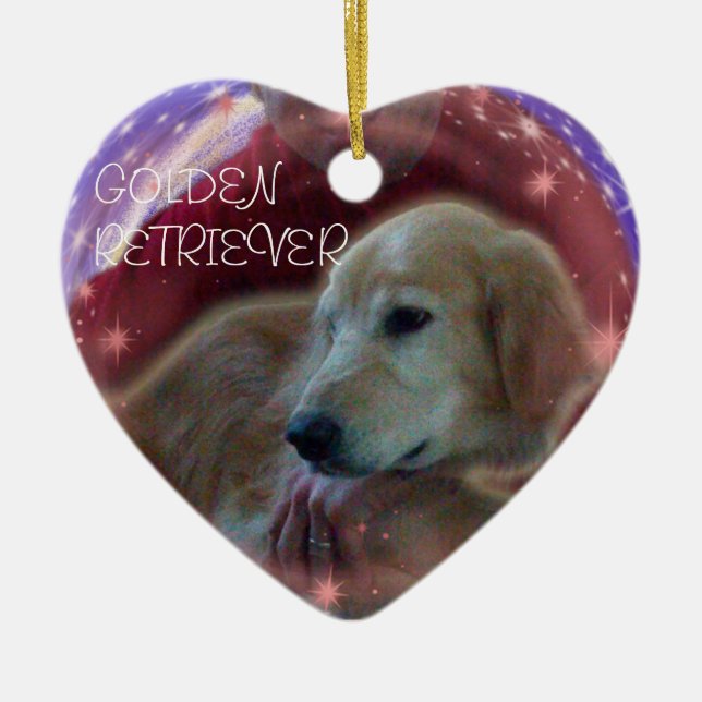 GOLDEN RETRIEVER MEMORIAL CHRISTMAS ORNAMENT (Front)