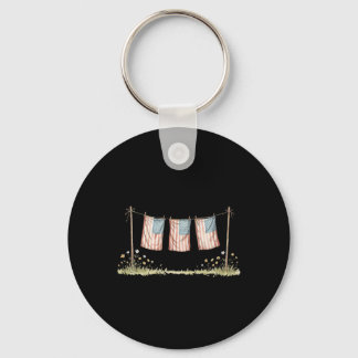 Golden Retriever merica Shirt Patriotic Puppy 4th  Key Ring