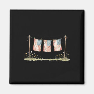 Golden Retriever merica Shirt Patriotic Puppy 4th  Magnet