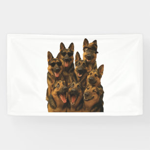 Golden Retriever 'Merica Sunglasses Banner