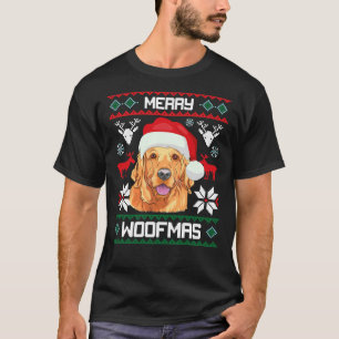 Golden Retriever Merry Woofmas Sweat Dog Christmas T-Shirt