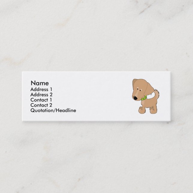 Golden Retriever Mini Business Card (Front)