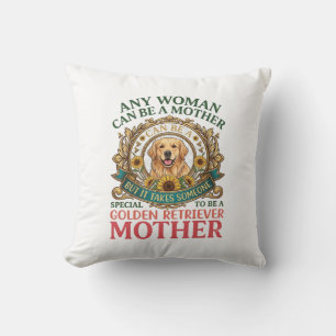 Golden Retriever Mother Dog Sunflowers Bees_1 Cushion
