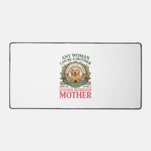 Golden Retriever Mother Dog Sunflowers Bees_1 Desk Mat
