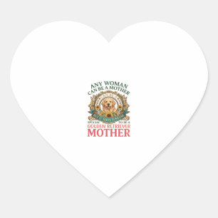 Golden Retriever Mother Dog Sunflowers Bees_1 Heart Sticker