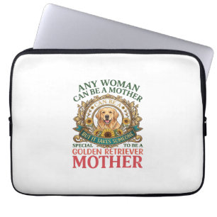 Golden Retriever Mother Dog Sunflowers Bees_1 Laptop Sleeve