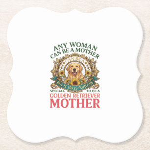 Golden Retriever Mother Dog Sunflowers Bees_1 Paper Coaster