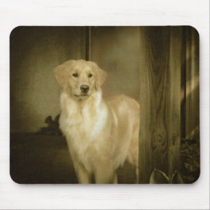 Golden Retriever Mousepad Lady In Waiting