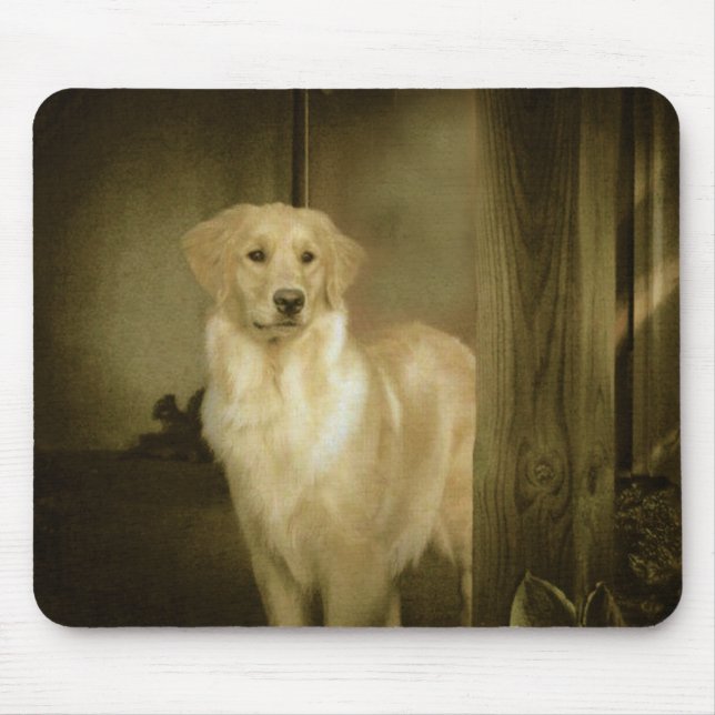 Golden Retriever Mousepad Lady In Waiting (Front)