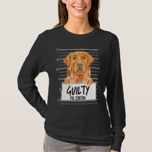 Golden Retriever Mugshot Guilty Dog T-Shirt