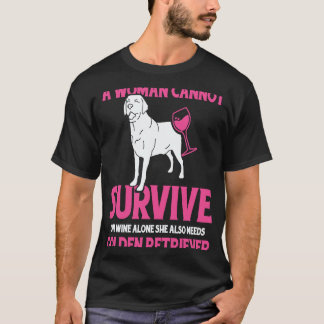 golden retriever mum and wine T-Shirt