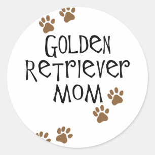 Golden Retriever Mum Classic Round Sticker