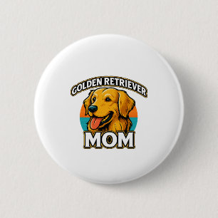 Golden Retriever Mum � Cute Dog Lover Design 6 Cm Round Badge