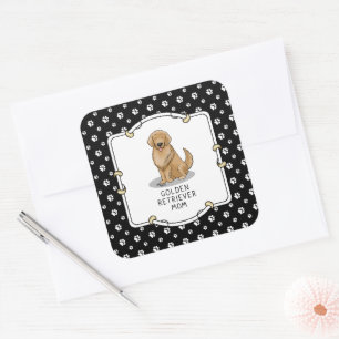 Golden Retriever Mum - Cute Dog Mum Square Sticker
