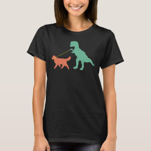 Golden Retriever Mum Dinosaur Cute Golden Retrieve T-Shirt