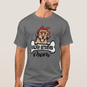 Golden Retriever Mum Dog Bone Mothers Day Dog Mama T-Shirt