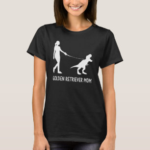 Golden Retriever Mum Dog Mama Dinosaur Women Mothe T-Shirt