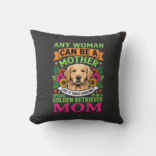 Golden Retriever Mum Floral Dog Lover Cushion