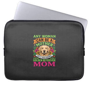 Golden Retriever Mum Floral Dog Lover Laptop Sleeve