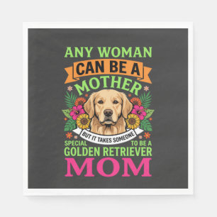 Golden Retriever Mum Floral Dog Lover Napkin