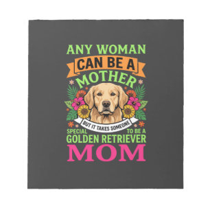 Golden Retriever Mum Floral Dog Lover Notepad