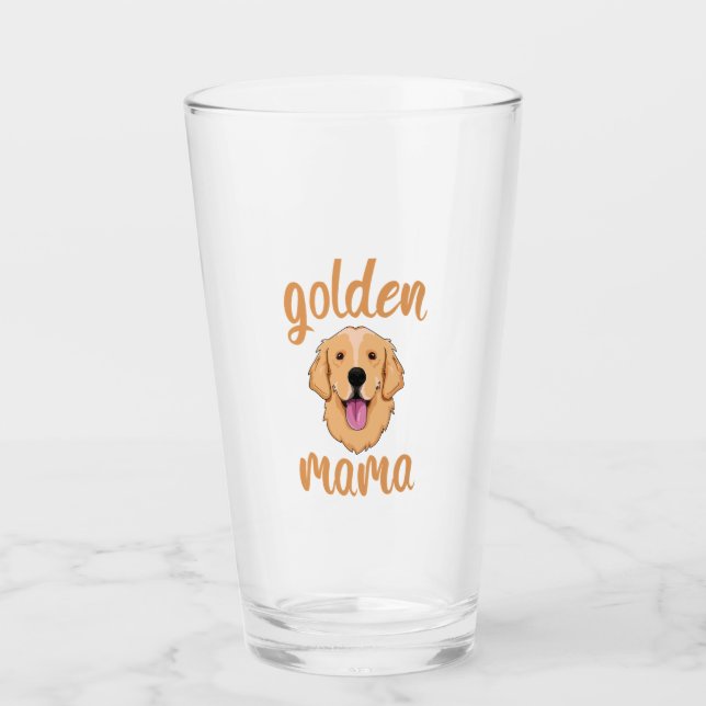 Golden Retriever Mum  Glass (Front)