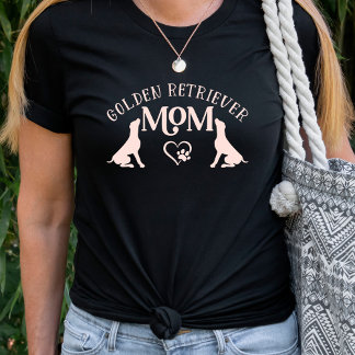 Golden Retriever Mum Heart Dog Paw T-Shirt