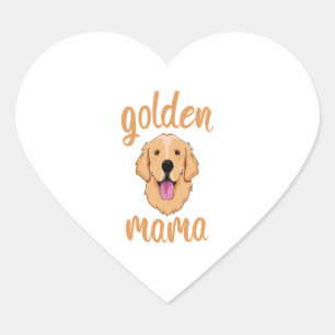 Golden Retriever Mum Heart Sticker