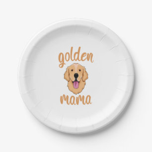 Golden Retriever Mum  Paper Plate