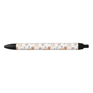 Golden Retriever Mum Pattern Black Ink Pen