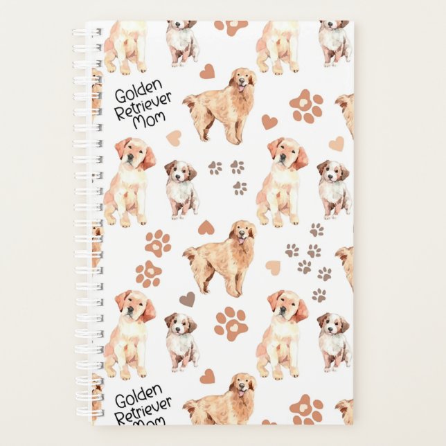Golden Retriever Mum Pattern Planner (Front)