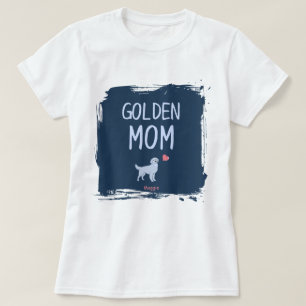 Golden Retriever mum shirt with custom name