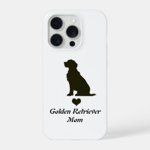 Golden Retriever Mum Silhouette Heart T-Shirt Dog iPhone 15 Pro Case