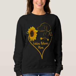 Golden Retriever Mum With Sunflower Dog Lovers Sweatshirt