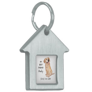 Golden Retriever My Best Friend Custom Dog House Pet ID Tag