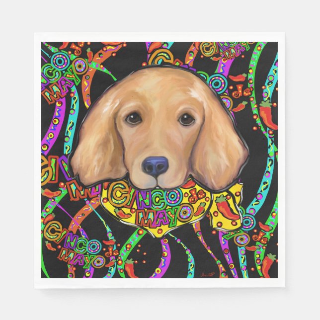 Golden Retriever Napkin (Front)